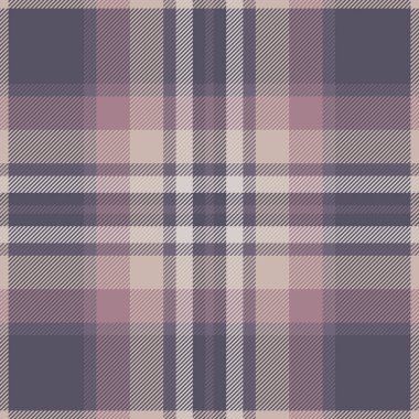 Ekose kumaş tekstil üretiyor. Kızsal desenli dikişsiz vektör. Pastel ve beyaz renk paletinde Viktorya dönemi doku kontrolü tartan.