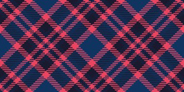 Piknik battaniyesi tekstil araştırması, dikişsiz tartan vektörü. Koyu ve kırmızı renk paletinde mikro doku kumaş ekoseli desen.