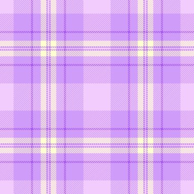 Tartan arkaplan ekoseli, tatil desenli tekstil dikişsiz. Ton denetimi vektör dokusu menekşe ve açık renk paletinde.