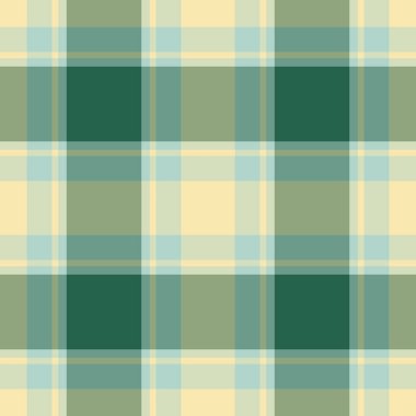 Baskı vektörü ekose kumaş, kürksüz doku kontrolü. Çocuk kumaşı tartan arkaplan deseni ışık ve nane rengi paletinde.