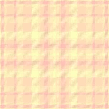 Sonsuz vektör arkaplan dokusu, içerik kontrol kalıbı tekstili. Dişi ekoseli kumaş ekoseli, şeftali rengi palet..