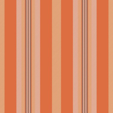 Tekstil hatları dokusu, atölye modeli arka plan vektörü. Turuncu ve açık renk paleti ile düz düz kumaş çizgisi.