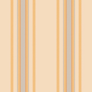 Tedavide arka plan pürüzsüz kumaş, dikey tekstil dokusu vektörü. Işık ve turuncu renk paletinde dikey olarak değişen desen çizgileri.