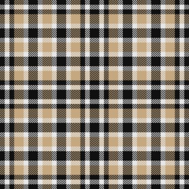 Kaba kumaş kontrol şablonu, örnek vektör dokusu pürüzsüz. Zarif tekstil arkaplan ekoseli siyah ve saf gümüş renk paleti.