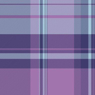 Resmi vektör tekstil tartan, reklam kontrol kumaşı deseni. Makara arkaplan ekosesiz desen mor ve mor renk paletinde.