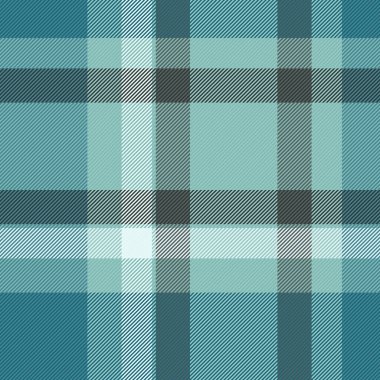 Geçmişe dönük kumaş, elbise desenli tekstil dokusuna bak. Ticari tartan ekose vektörü, cyan ve pastel renklerde pürüzsüz..