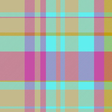 Tekstil geçmişini kontrol et, dikişsiz doku kalıbını geliştir. Pastel ve gök mavisi renk paletinde tartan kumaş vektör ekosesi tasarla.