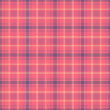 Temel arka plan vektör şablonu, sezon kumaşı dikişsiz dokusu. Çevrimiçi tekstil ekoseyi kırmızı ve pembe renk paletiyle kontrol et.