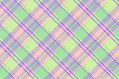 1970 'lerin ekose arka plan tekstili, iç kumaş vektör deseni. Dekorasyon denetimi ışık ve pastel renk paletinde kusursuz tartan dokusu.