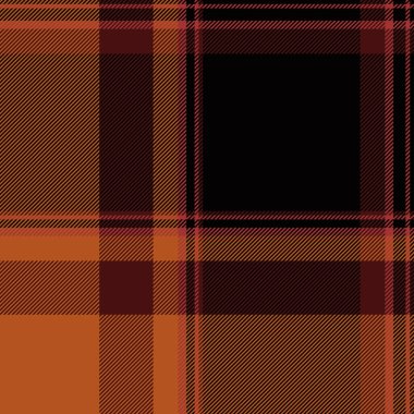 Kasım ayı ekose tartan, pijama desenli kumaş taşıyıcısı. Siyah ve turuncu renk paletinde eğri desenli tekstil kusursuz arkaplan.