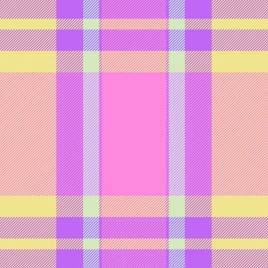 Canlı vektör tartan tekstil, insan dokusu kontrolü yok. Pembe ve haki renk paletinde desensiz ekose arkaplan satın al.