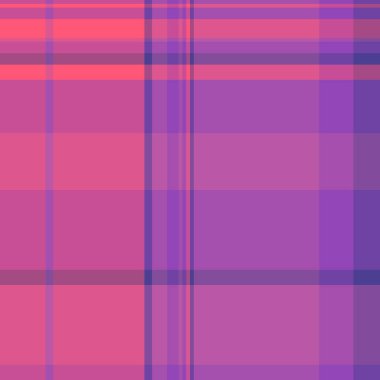 İpek kumaş, dikişsiz desen, Afrika arkaplan tartan dokusu. Pembe ve mor renk paletinde rastgele ekose vektör tekstil denetimi.