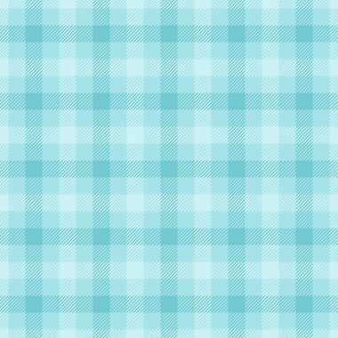 Fransız tekstil dokusu, atkı kumaşı kontrolü. Kağıt tartan, ışık ve siyan renk paletinde kusursuz vektör ekoseli..