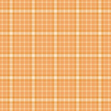 1940 'ların kusursuz tartan arka planı, seksi vektör kumaş tekstili. 2026 ekose desen kontrol turuncu ve kumlu kahverengi renk paleti.