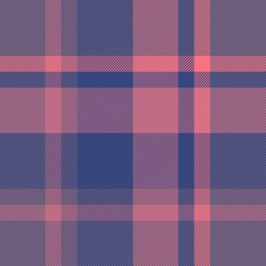 Ev yapımı kumaş kontrolü, ekose desensiz kumaş. Pastel ve kırmızı renk paletinde Mutlu noeller ekose vektör deseni.