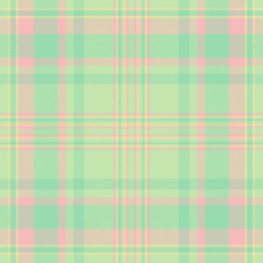 Ekose arka plan tekstil ürünleri, genç kızlar, ekoseli tereyağından kıl çeker gibi. Işık ve yeşil renk paletinde canlandırma deseni dokusu vektörü.