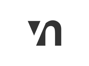VN yaratıcı geometrik başlangıç tabanlı modern ve minimal logo. Modayı takip eden yazı tipleri. Evrensel profesyonel zarif tekno vektör tasarımı.