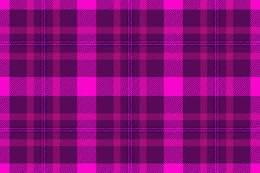 Çapraz vektör kumaş dokusu, klasik kusursuz tekstil kontrolü. Mor ve parlak renk paletinde yaratıcılık ekose desen arkaplanı.