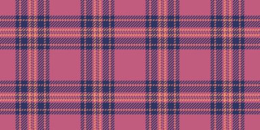Türk dokusu tekstil ekose, klasik vektör arkaplan tartanı. Pembe ve mavi renk paletinde büyük desensiz kumaş kontrolü.