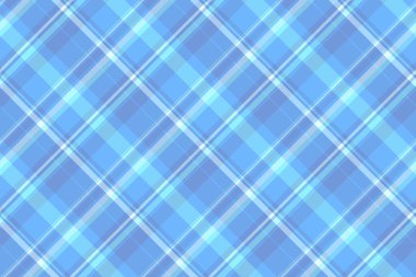 Hobi kumaş ekose kumaş, sıra dokusu vektör arka planı. Cyan ve mavi renk paletinde dikişsiz tekstil desenlerini kontrol et.