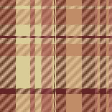 Renkli kumaş dokusu kontrolü, karalama arkaplan şablonu vektörü. Hounds diş tartan tekstil ekose dikeni kırmızı ve sarı renk paleti.