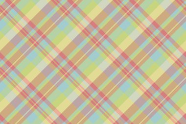 Kanadalı kusursuz kumaş vektörü, tekstil kontrolü. Geometri dokusu tartan arkaplan ekoseli ışık ve turuncu renk paleti.