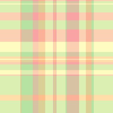 Günlük vektör dokusu kalıbı, açık tartan pürüzsüz kontrol. Mozaik arka plan tekstil kumaş ekoseli ışık ve sarı renk paleti.