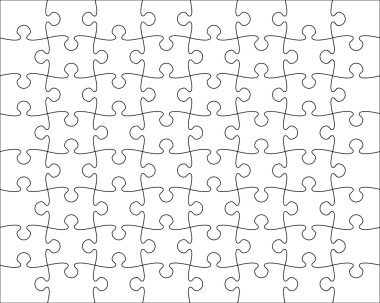 Jigsaw Puzzle template editable blend clipart