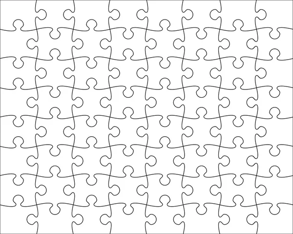 Jigsaw Puzzle plantilla editable mezcla — Archivo Imágenes Vectoriales