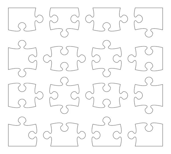 Rompecabezas piezas separadas — Archivo Imágenes Vectoriales