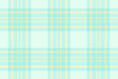 Kumaş vektör kontrolü, egzotik doku tartan. Yumuşaklık deseni, maviler ve açık renk paletinde kusursuz tekstil ekoseli..