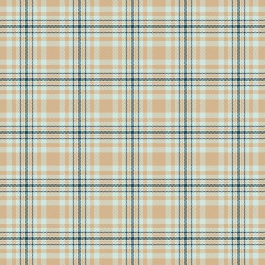 Piknik kumaş dokusu kontrolü, tekstil vektör tartanı. Işık ve turuncu renk paletinde dünya çapında dikişsiz arka plan ekoseli.