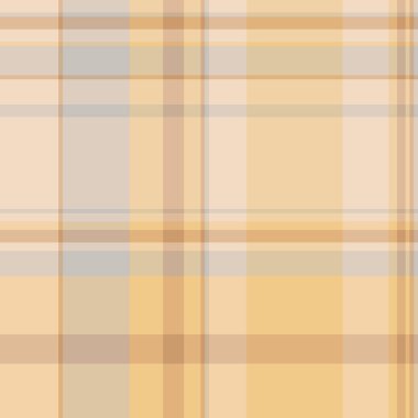 Boyut desenli arkaplan kumaşı, aralık tekstil dikişsiz vektör. Atkı deseni açık ve turuncu renk paletinde ekose tartanı kontrol et.