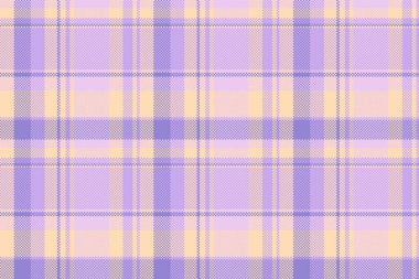 Golf kontrol kumaş ekoseli, kendine özgü tekstil desenli. Tartan vektörünü ışık ve şeftali rengi paletinde kusursuz arkaplanda dekore et.