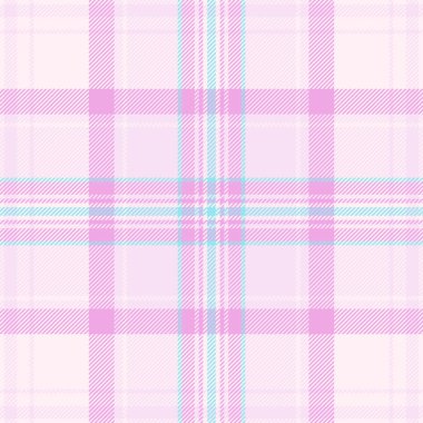 Vogue kusursuz tekstil kumaşı, zarif arka plan vektör dokusu. Tartan desenli ekoseli ışık ve lavanta rengi renk paletinde kontrol et.
