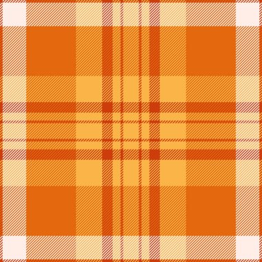 Site tartan vektör deseni, bufalo dikişsiz kumaş kontrolü. 20 'lerin tekstil arkaplan deseni ekoseli turuncu ve kehribar rengi paleti.
