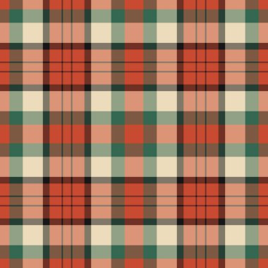 Fransız desenli arka plan kumaşı, fikir vektörü tartan pürüzsüz. Atölye çalışması ekose kumaşı turuncu ve kırmızı renk paleti ile kontrol et.