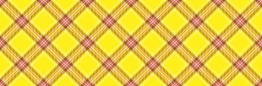 Moda desenli kumaş kumaş kumaşı, kumu pürüzsüz ekoseli. Sarı ve kırmızı renk paletinde sıcaklık desenli tekstil arkaplan vektörü.