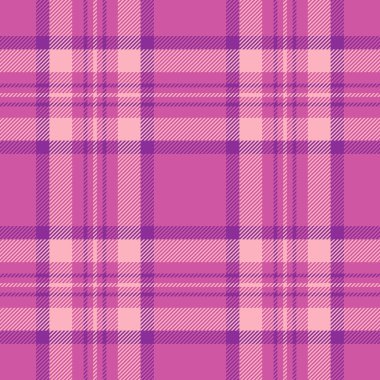Basitlik vektör desenli tartan, giysi desenli kumaş. Kalıtımsal Pembe ve açık pembe renk paletinde ekoseyi kontrol et.