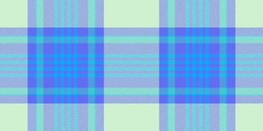 Kadınsı ekose kumaş dokusu, kusursuz romantik kontrol vektörü. Arkaplan tekstil desenini açık ve mavi renk paletinde sakla.