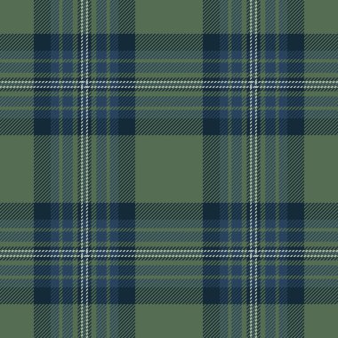 Hiçbir insan ekosesiz, İskoç dokusunu kontrol etmez. Tekrarlanan tartan arkaplan deseni Pastel ve cyan renk paletinde.