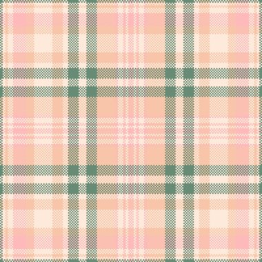 Bireysellik dokusu tartan vektörü, baklava desenli kumaş kontrolü. Antika beyaz ve turuncu renk paletinde kusursuz ekose desenli mutfak..