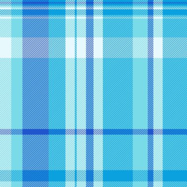 İçerik tartan desen kontrolü, kare arkaplan vektörü. Cyan ve açık renk paletinde kumaş dokusunu pürüzsüz göster.