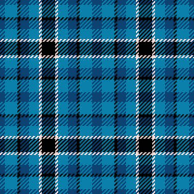 Hediye kâğıdı, ekose desenli, xmas desenli kumaş kontrolü. Cyan ve siyah renk paletinde erkek arkaplan tekstil vektörü.