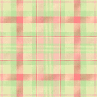 Çerçeve tekstil arka plan deseni, sınırsız kumaş vektörü. Gün tartan desen ekoseyi açık ve yeşil renk paletinde kontrol et.