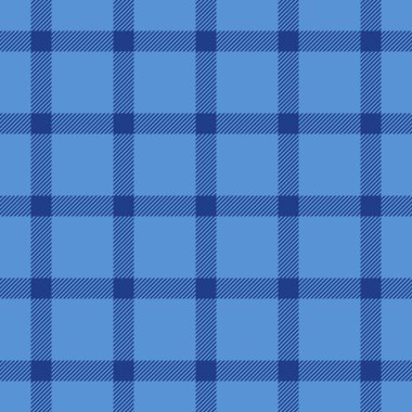 Açık desenli kareli kumaş, peçeli, dikişsiz tartan. Mavi renk paletinde Flannel vektör tekstil arkaplan deseni.