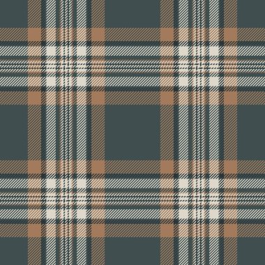 Sahne tekstil ekoseli, bufalo dokusu kontrolü geçmişi. Pastel ve turuncu renk paletinde çeşitli kumaş vektör deseni tartan.