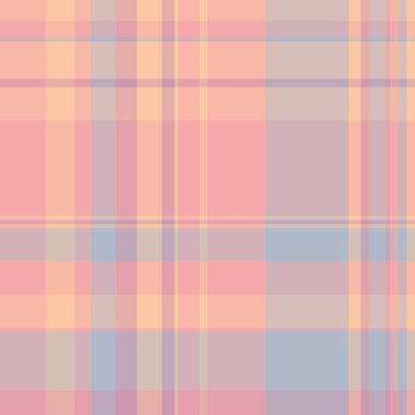 İkonik desenli ekoseli, ekoseli kumaş kontrolü. Işık ve kırmızı renk paletinde arkaplan tekstil vektör dokusunu düşür.