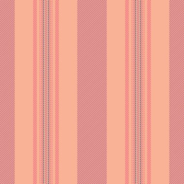 Değişim çizgileri dikey, dikey, dikişsiz tekstil vektörü giyin. Turuncu ve kırmızı renk paletinde karmaşık desen çizgili arkaplan.