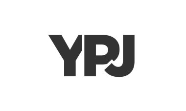 YPJ logo tasarım şablonu güçlü ve modern kalın metinlerle. Basit ve minimal tipografi içeren ilk tabanlı vektör logosu. Modayı takip eden şirket kimliği markalar için ideal..